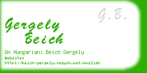 gergely beich business card